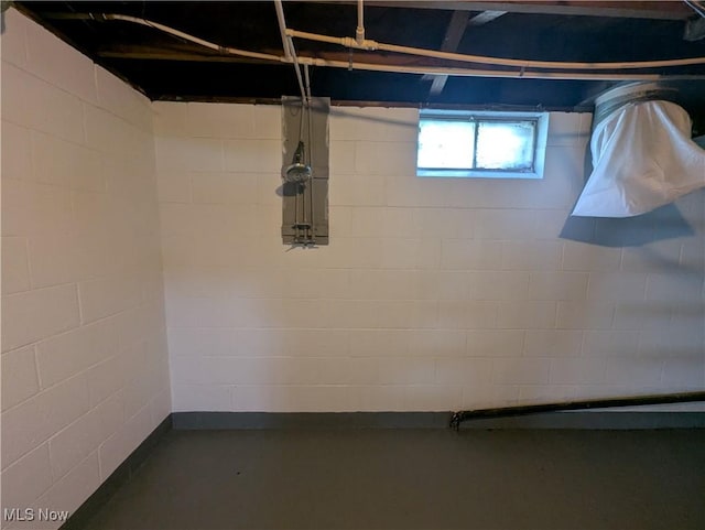 218 Vine St, Coshocton, OH 43812 - below grade area featuring concrete block wall