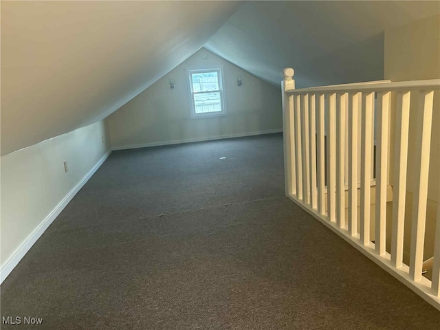 218 Vine St, Coshocton, OH 43812 - additional living space with lofted ceiling and carpet