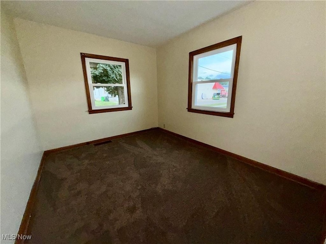 218 Vine St, Coshocton, OH 43812 - empty room featuring plenty of natural light and dark carpet