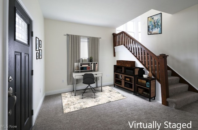 525 Riverside Ave, Wellsville, OH 43968 - home office with carpet and baseboards