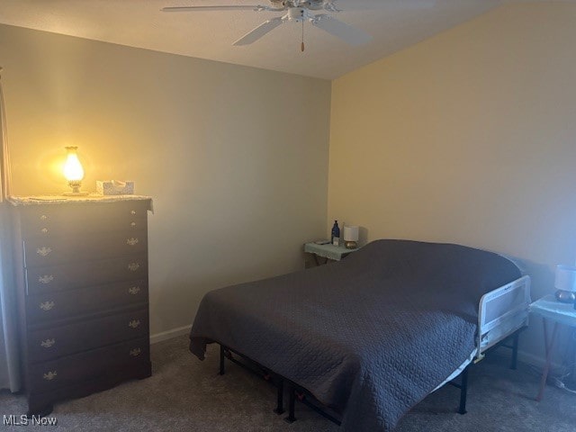 209 Potters Cir, Girard, OH 44420 - carpeted bedroom featuring a ceiling fan