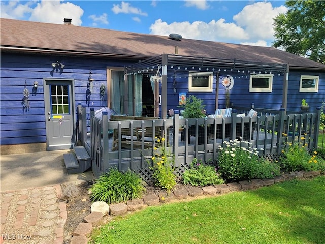 6412 Lieb Dr, New Franklin, OH 44216 - back of house with a pergola