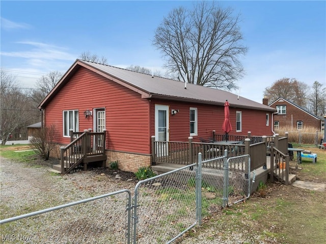430 County Road 47, Toronto, OH 43964 - back of property with a metal roof and a gate