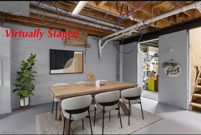 430 County Road 47, Toronto, OH 43964 - dining space featuring concrete flooring