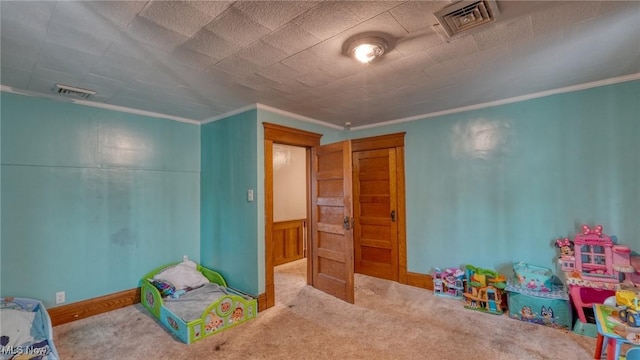 221 N 9th St, Cambridge, OH 43725 - game room with crown molding and carpet flooring