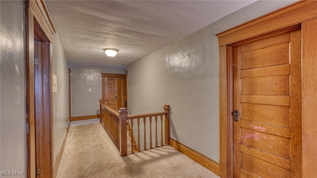 221 N 9th St, Cambridge, OH 43725 - corridor featuring an upstairs landing and light colored carpet