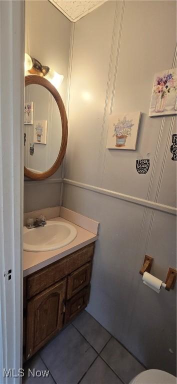 914 Dan St, Akron, OH 44310 - bathroom featuring vanity and tile patterned floors