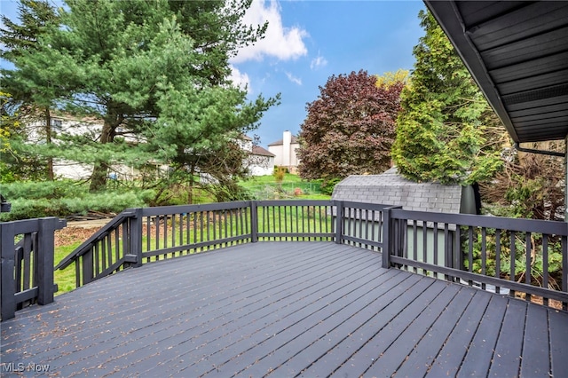 2162 Daniels Ave, Akron, OH 44312 - view of wooden deck
