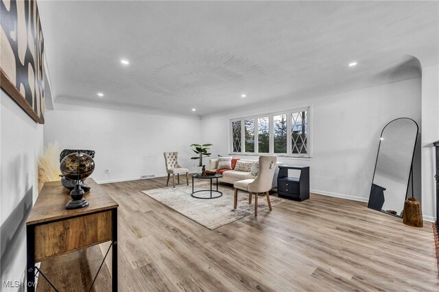 2162 Daniels Ave, Akron, OH 44312 - living room with wood finished floors and recessed lighting