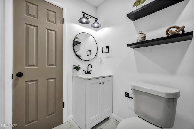 2162 Daniels Ave, Akron, OH 44312 - half bath with vanity and marble look tiles