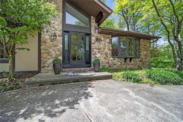 5108 Great Oaks Pkwy, Independence, OH 44131 - property entrance with stone siding