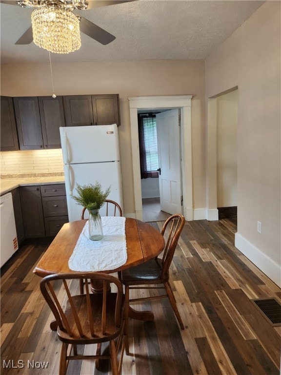 600 Orchard Ave, Cambridge, OH 43725 - dining area with ceiling fan and dark wood-style flooring