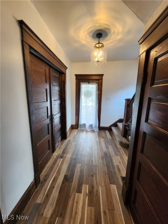 600 Orchard Ave, Cambridge, OH 43725 - foyer with dark wood-type flooring and stairway