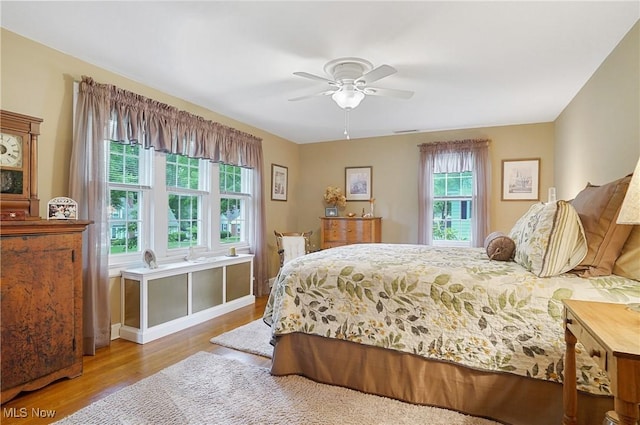 2925 Millboro Rd, Silver Lake, OH 44224 - bedroom with wood finished floors and ceiling fan