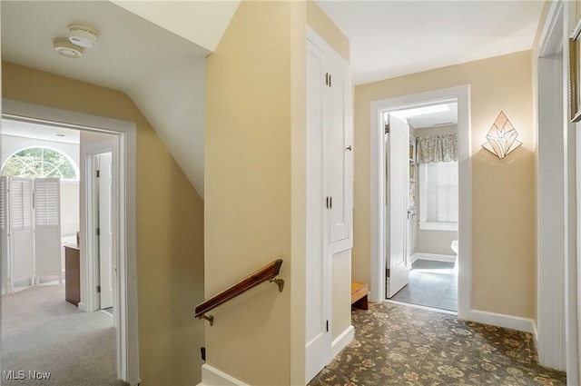 2925 Millboro Rd, Silver Lake, OH 44224 - hall featuring an upstairs landing and lofted ceiling