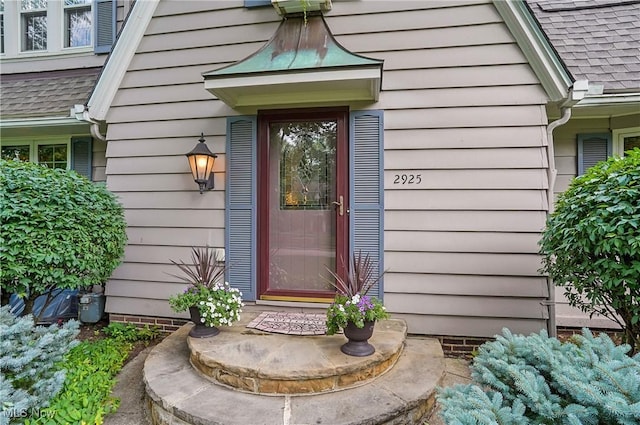 2925 Millboro Rd, Silver Lake, OH 44224 - doorway to property with a shingled roof