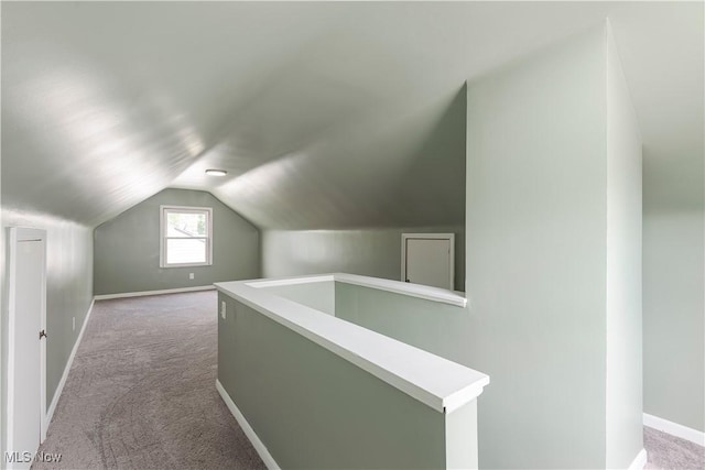 12800 Reindeer Ave, Garfield Heights, OH 44125 - additional living space with carpet floors and vaulted ceiling
