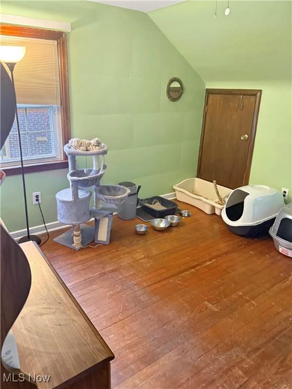 107 Harmon Ave, Weirton, WV 26062 - additional living space featuring hardwood / wood-style flooring and lofted ceiling