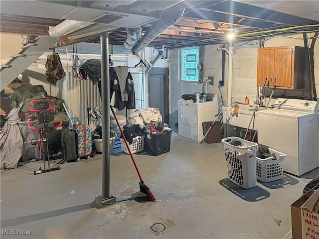 107 Harmon Ave, Weirton, WV 26062 - below grade area featuring washer and dryer