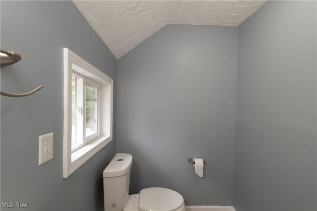 1022 Big Falls Ave, Akron, OH 44310 - bathroom with a textured ceiling and vaulted ceiling