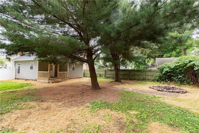 1022 Big Falls Ave, Akron, OH 44310 - view of yard with a porch