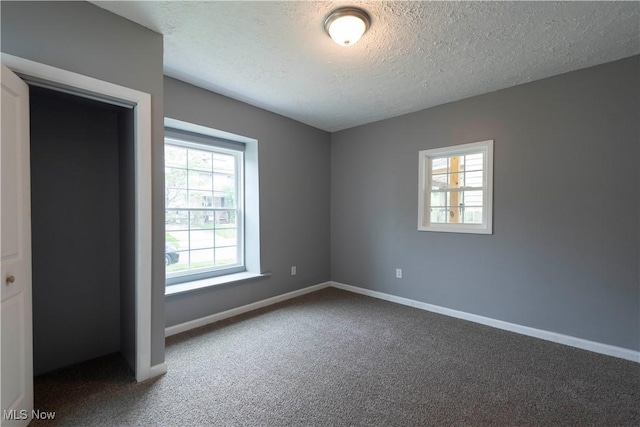1022 Big Falls Ave, Akron, OH 44310 - unfurnished bedroom featuring multiple windows, carpet, and a textured ceiling