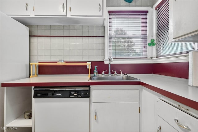 4095 W 161st St, Cleveland, OH 44135 - kitchen with dishwasher, white cabinets, and light countertops
