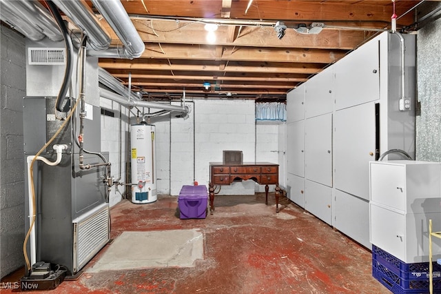 4095 W 161st St, Cleveland, OH 44135 - unfinished below grade area with gas water heater and heating unit