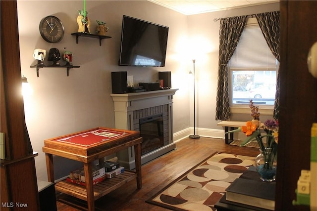 331 Louisiana Ave, Chester, WV 26034 - living room with a fireplace and wood finished floors