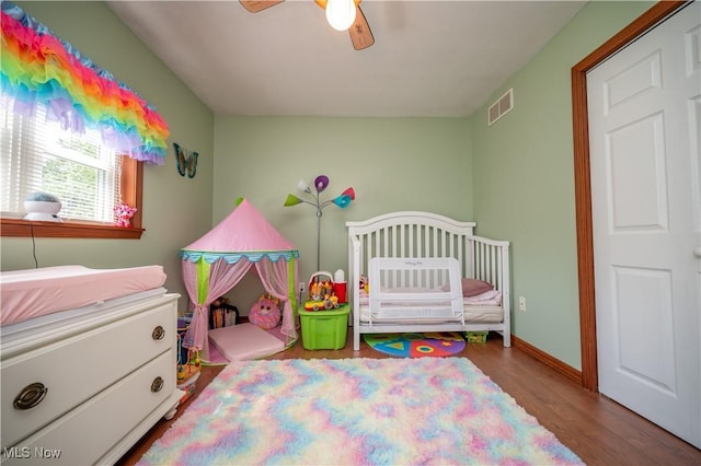 440 Lyons Ave, East Palestine, OH 44413 - bedroom featuring wood finished floors and a ceiling fan