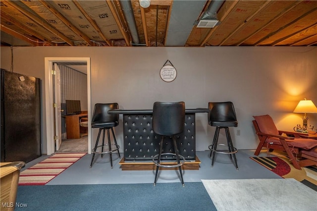 440 Lyons Ave, East Palestine, OH 44413 - indoor dry bar featuring freestanding refrigerator