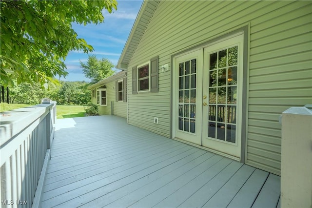 440 Lyons Ave, East Palestine, OH 44413 - wooden terrace featuring french doors