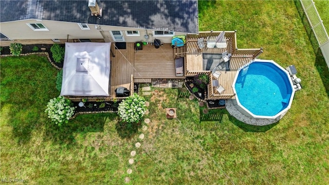2463 NW Renner Dr NW, Dover, OH 44622 - aerial view of property and surrounding area featuring a pool
