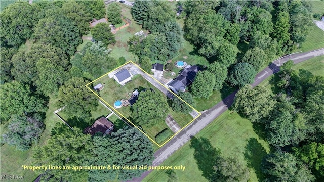 2463 NW Renner Dr NW, Dover, OH 44622 - aerial view of property and surrounding area with property boundaries highlighted