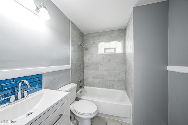 9907 Kempton Ave, Cleveland, OH 44108 - bathroom with vanity, washtub / shower combination, and tile patterned flooring