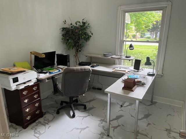 5559 Fitch Rd, North Olmsted, OH 44070 - office featuring marble look tiles