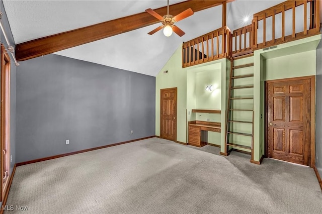 6869 Cliffside Dr, Vermilion, OH 44089 - unfurnished bedroom featuring carpet and built in study area