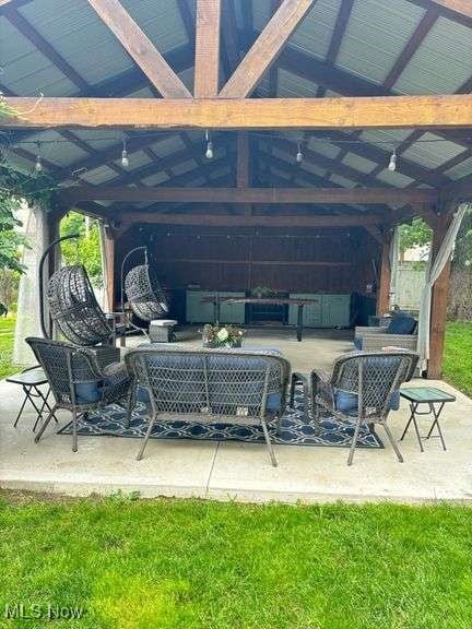 202 N Ray St, Baltic, OH 43804 - view of patio / terrace featuring outdoor lounge area and a gazebo