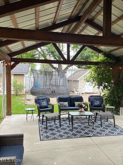 202 N Ray St, Baltic, OH 43804 - view of patio with an outdoor hangout area and a gazebo