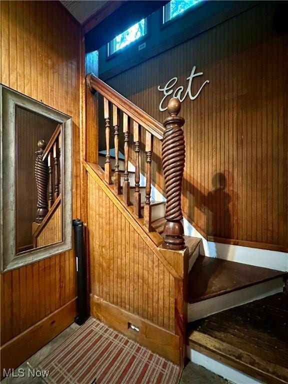 220 N Cleveland Ave, Niles, OH 44446 - stairs featuring wood walls