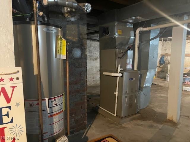 127 William St, Struthers, OH 44471 - utilities with water heater and heating unit
