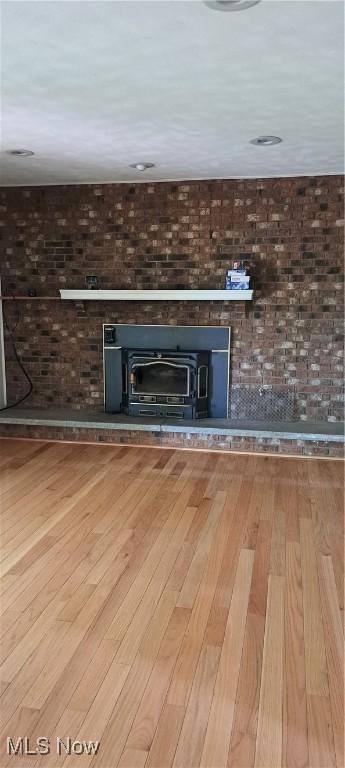 109 Hillview Dr, Charleston, WV 25314 - detailed view of wood finished floors and brick wall