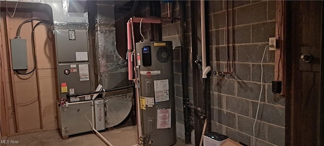 109 Hillview Dr, Charleston, WV 25314 - utility room featuring heating unit and water heater