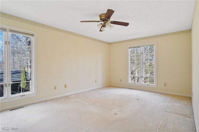 3773 N Shore Dr, Akron, OH 44333 - empty room featuring carpet and ceiling fan