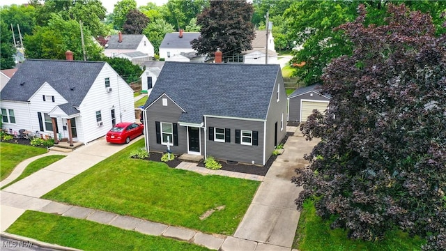 2405 Harding Rd, Cuyahoga Falls, OH 44223 - view of front of property with entry steps, a front lawn, a shingled roof, and a residential view
