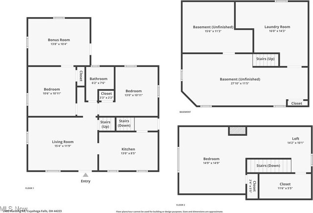 2405 Harding Rd, Cuyahoga Falls, OH 44223 - view of floor plan / room layout