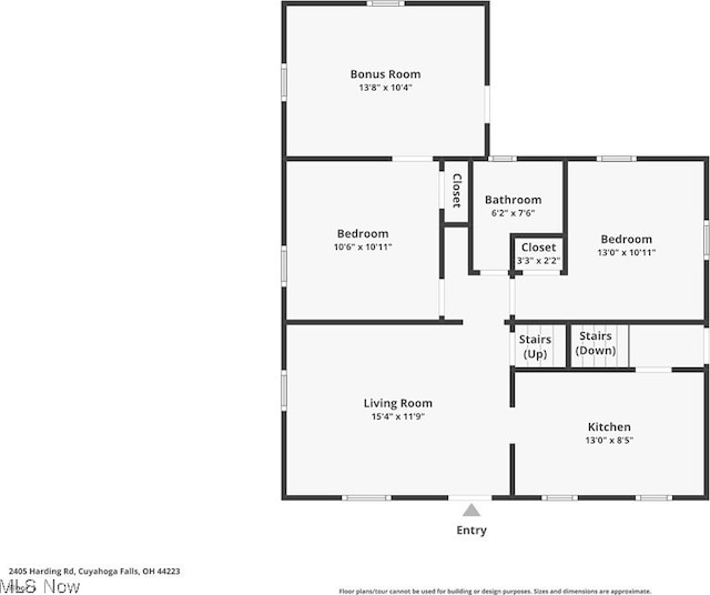 2405 Harding Rd, Cuyahoga Falls, OH 44223 - view of floor plan / room layout