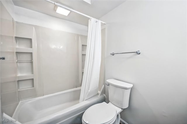 16-18 E Linwood Ave, Akron, OH 44301 - full bathroom with shower / tub combo with curtain and toilet