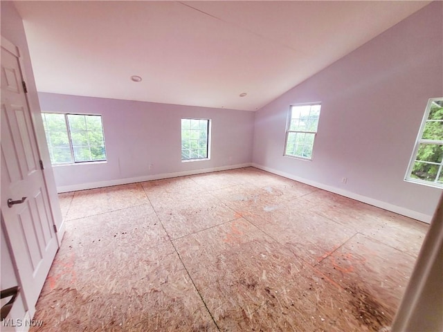 56612 Mcgee Rd, Shadyside, OH 43947 - spare room with lofted ceiling and plenty of natural light