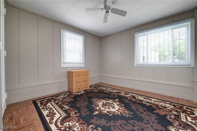 4465 Oberlin Ave, Lorain, OH 44053 - unfurnished room with a decorative wall and ceiling fan